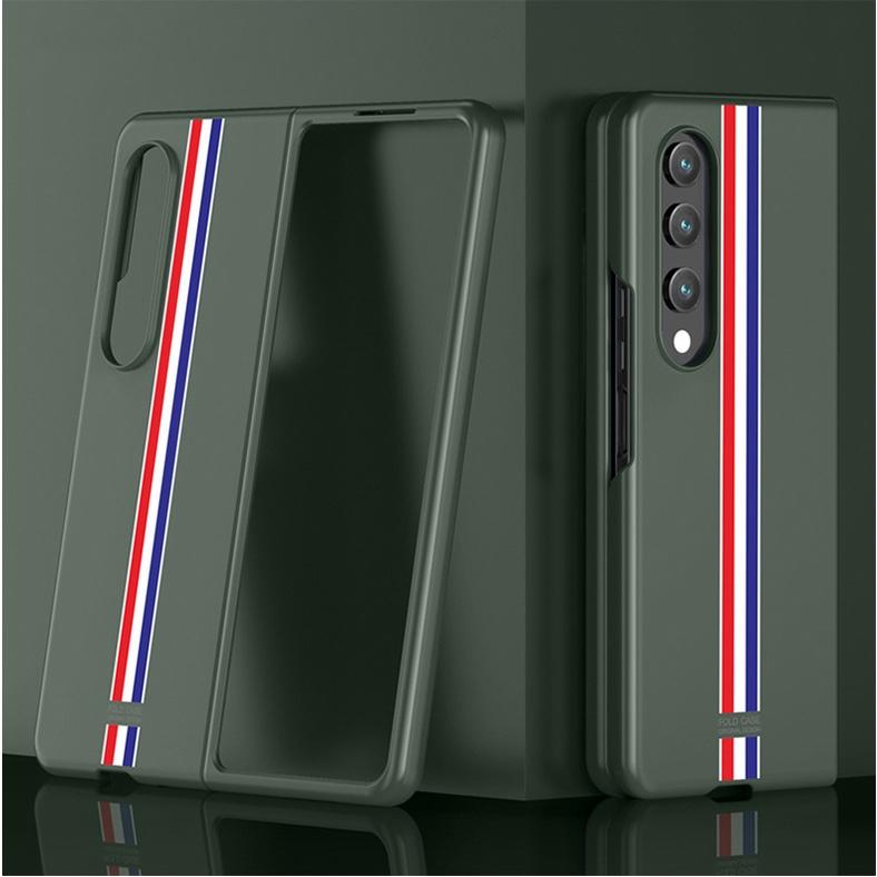 Ốp Lưng Da Họa Tiết Thom Browne Cho Samsung Galaxy Z FOLD 4