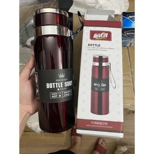 Bình giữ nhiệt inox 304 2 lớp chân không cách nhiệt xinlang bottle sort chính hãng màu sắc trơn sáng sang trọng tiện lợ
