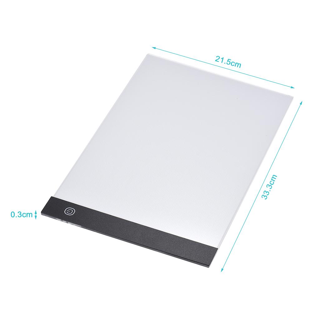 Bảng điều khiển ánh sáng LED siêu mỏng Tranh vẽ hỗ trợ USB Độ sáng có thể điều chỉnh vô cấp -A4