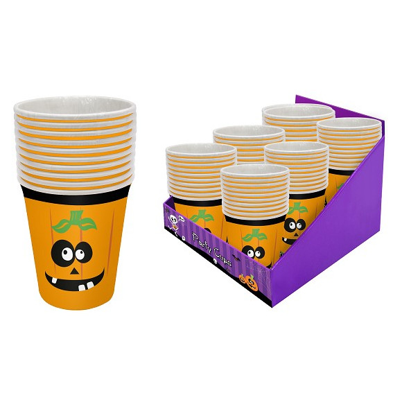 Ly Dùng Tiệc Bí Ngô 250ml 12 Cái - Đồ dùng tiệc Halloween UBL UH03004