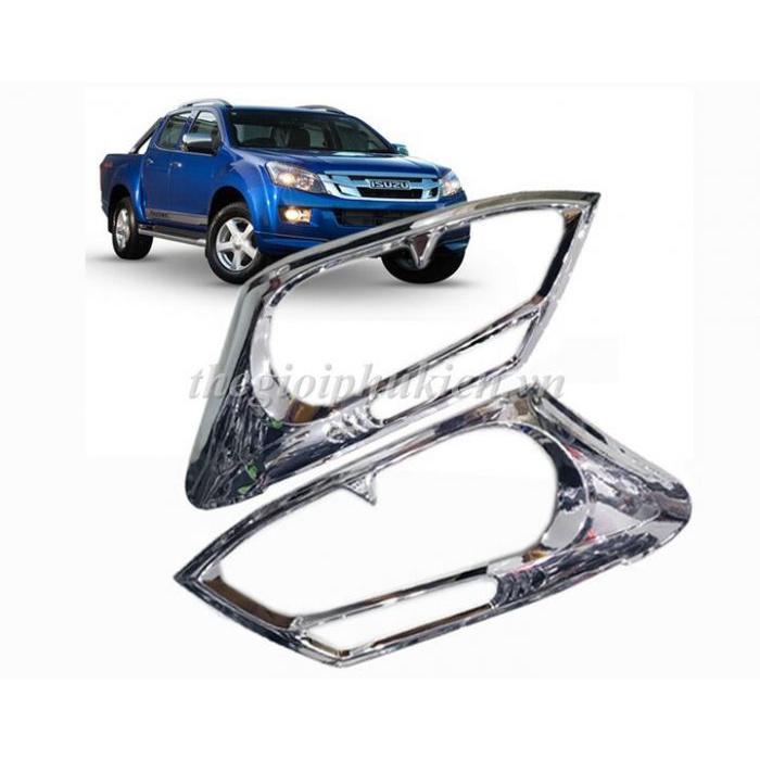 Bộ ốp đèn pha ISUZU D-Max, Dmax 2015-2016 mạ Crom