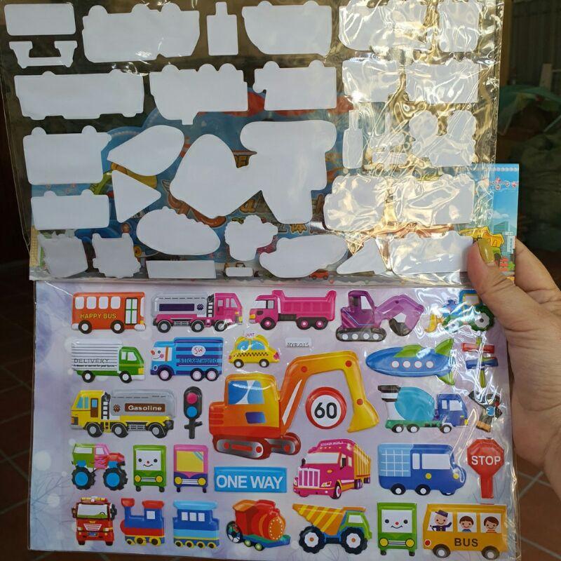 Sticker 2 lớp hình dán đủ mẫu ngộ nghĩnh cho  trẻ