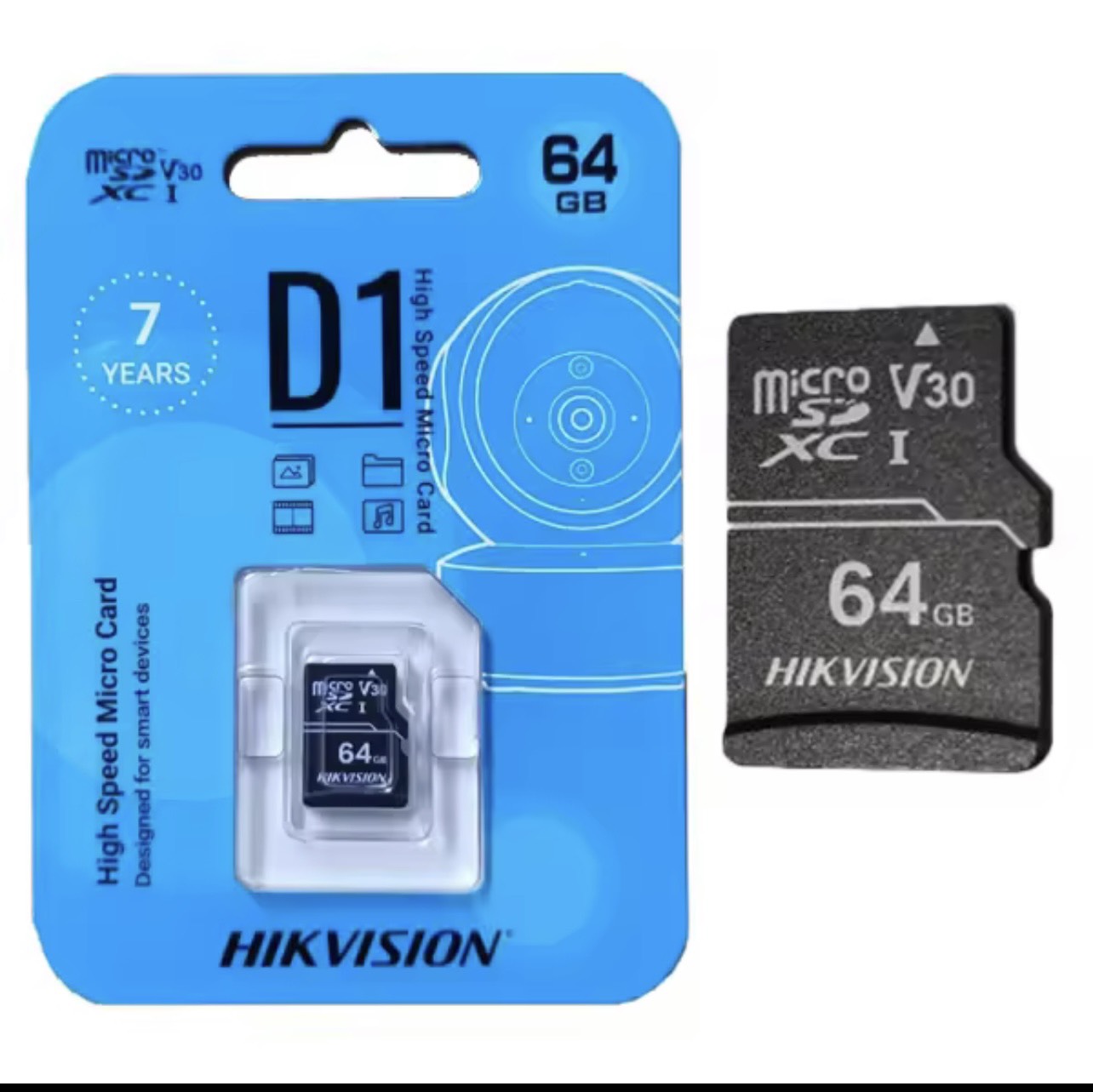 Thẻ Nhớ 64Gb Hikvision Class 10 D1 Xanh - Hàng Chính Hãng