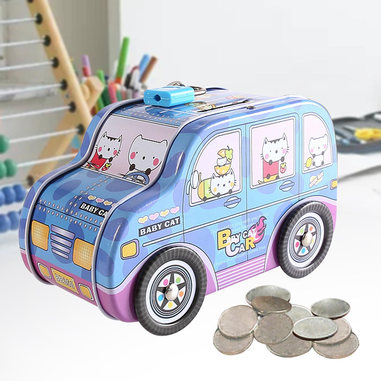 Money Box Exquisite cars money Saving Box for Desktop Office Living Room Blue