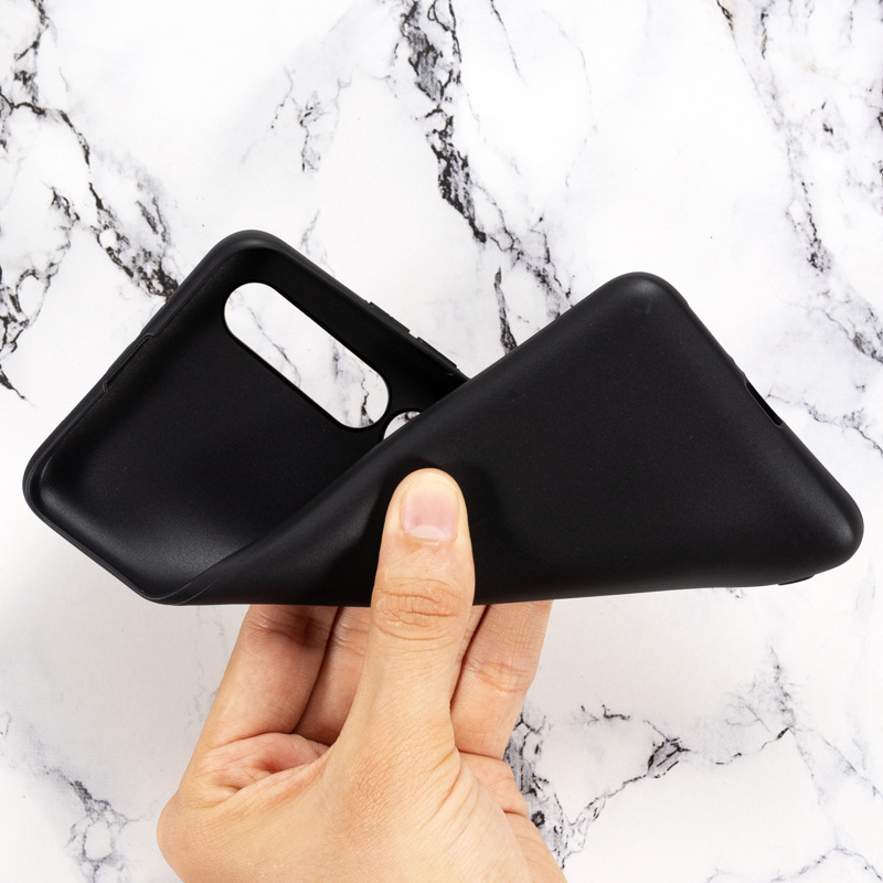 Ốp lưng cho Xiaomi Mi 10 Pro chất liệu silicon dẻo màu đen chống sốc