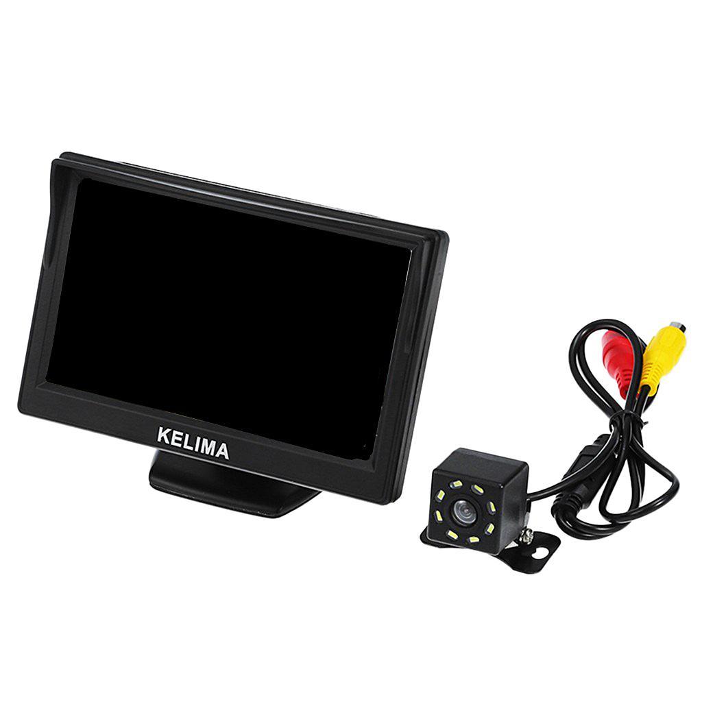 5" LCD Screen Monitor Display+Car Rear View Camera with Drill