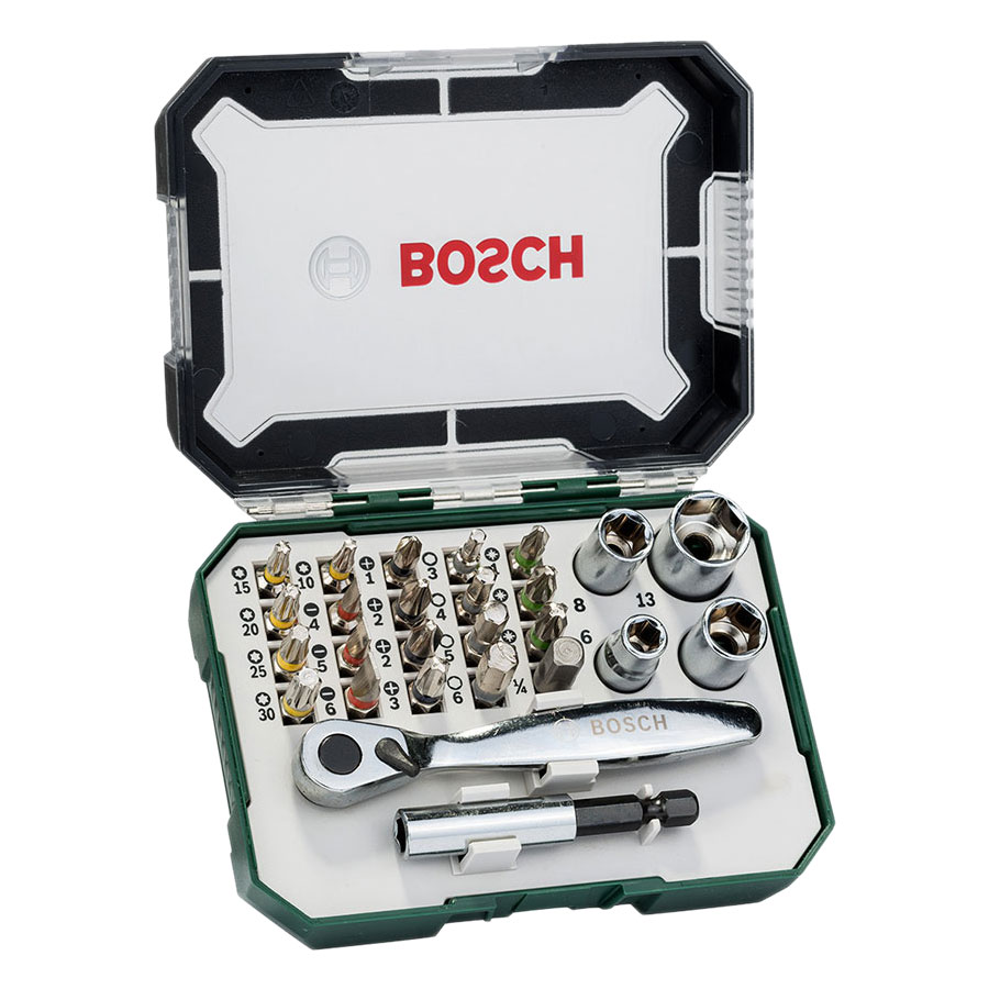 Bộ Dụng Cụ Ốc Vít 26 Món Bosch 2607017322