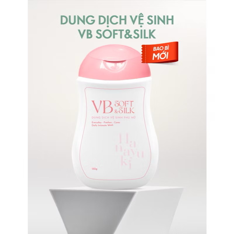 Dung dịch vệ sinh Phụ Nữ Hanayuki màu hồng VB Soft Silk - ddvs Hana phiên bản mới