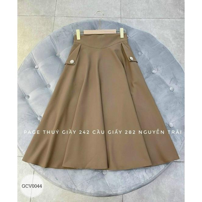 ️Gcv0044️Chân váy xoè nắp túi công sở️Elisa fashion