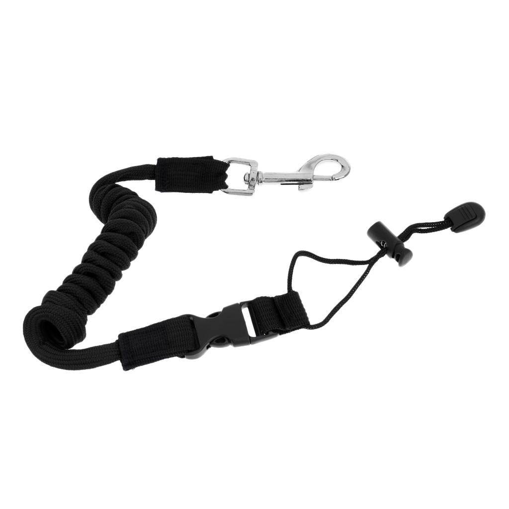 2 Pieces Black Plastic Kayak Scupper Bung Drain Holes Plug + Paddle Leash for Marine Boat Canoe Dinghy