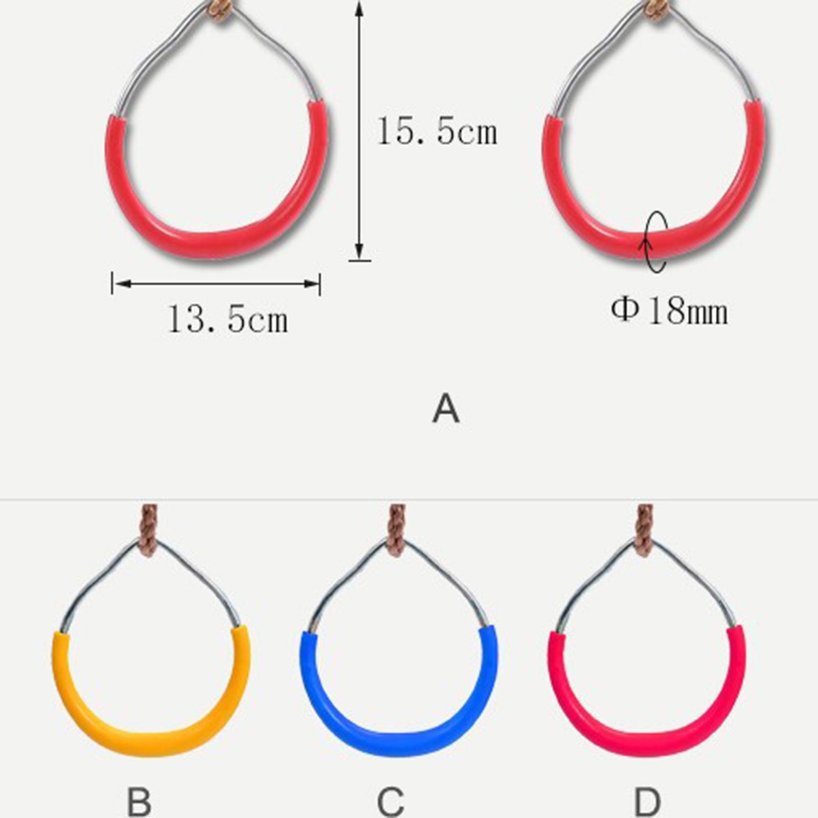 Professional Heavy Duty Fitness Gym Rings Exercise Training Durable Gymnastic Swing Rings Monkey Ring Climbing Ring Obstacle Ring