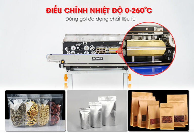 Máy hàn miệng túi in date Kunba SMT-980LD (có chân) NEWSUN - Năng suất, chuyên nghiệp, hiệu quả - Hàng chính hãng