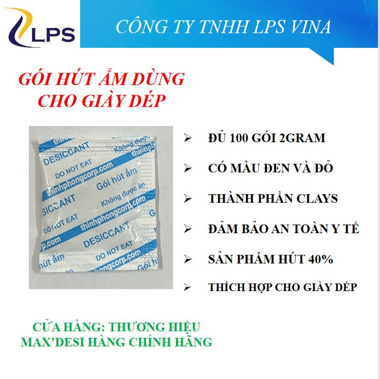 25 Gói hút ẩm máy ảnh Clay loại 2gr - Hàng chính hãng