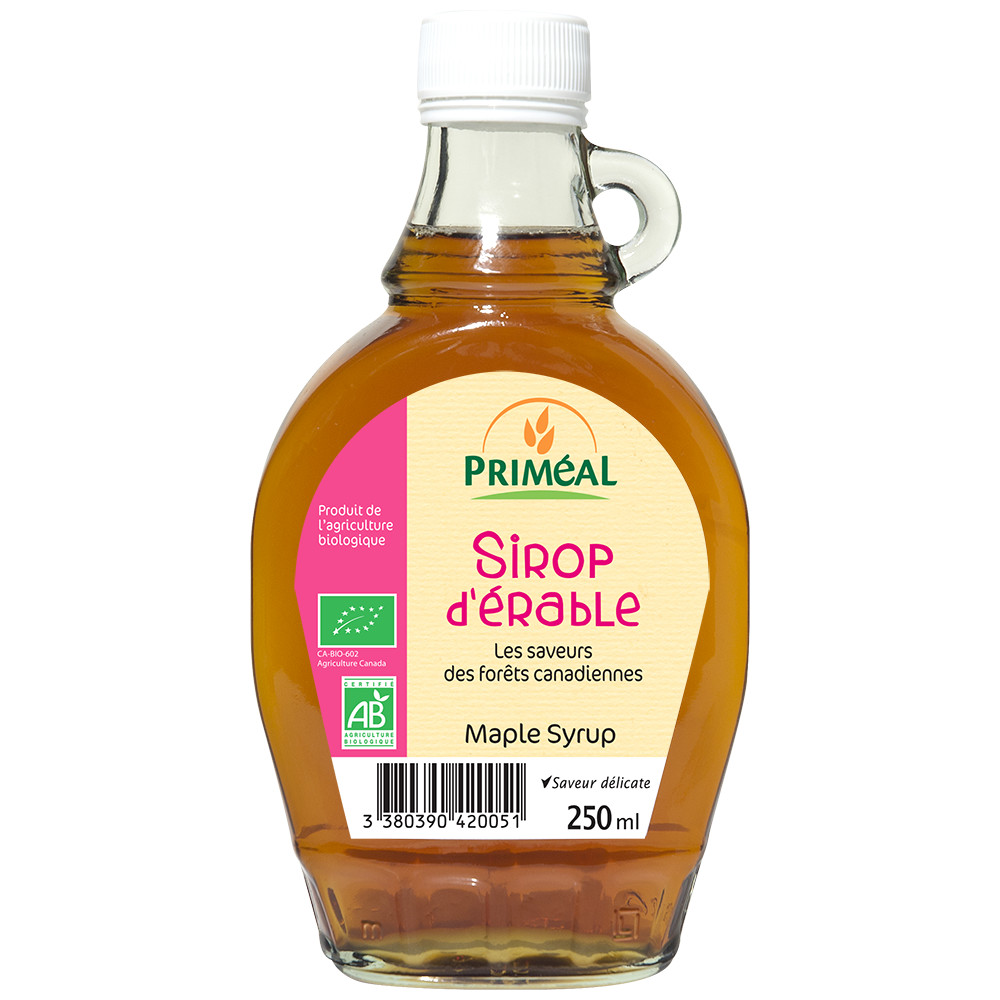 Siro cây phong hữu cơ Primeal 250mL Organic Maple syrup