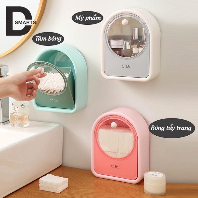 Hộp Đựng Tăm Bông Dán tường - Hộp đựng đồ đa năng chất liệu HIPS