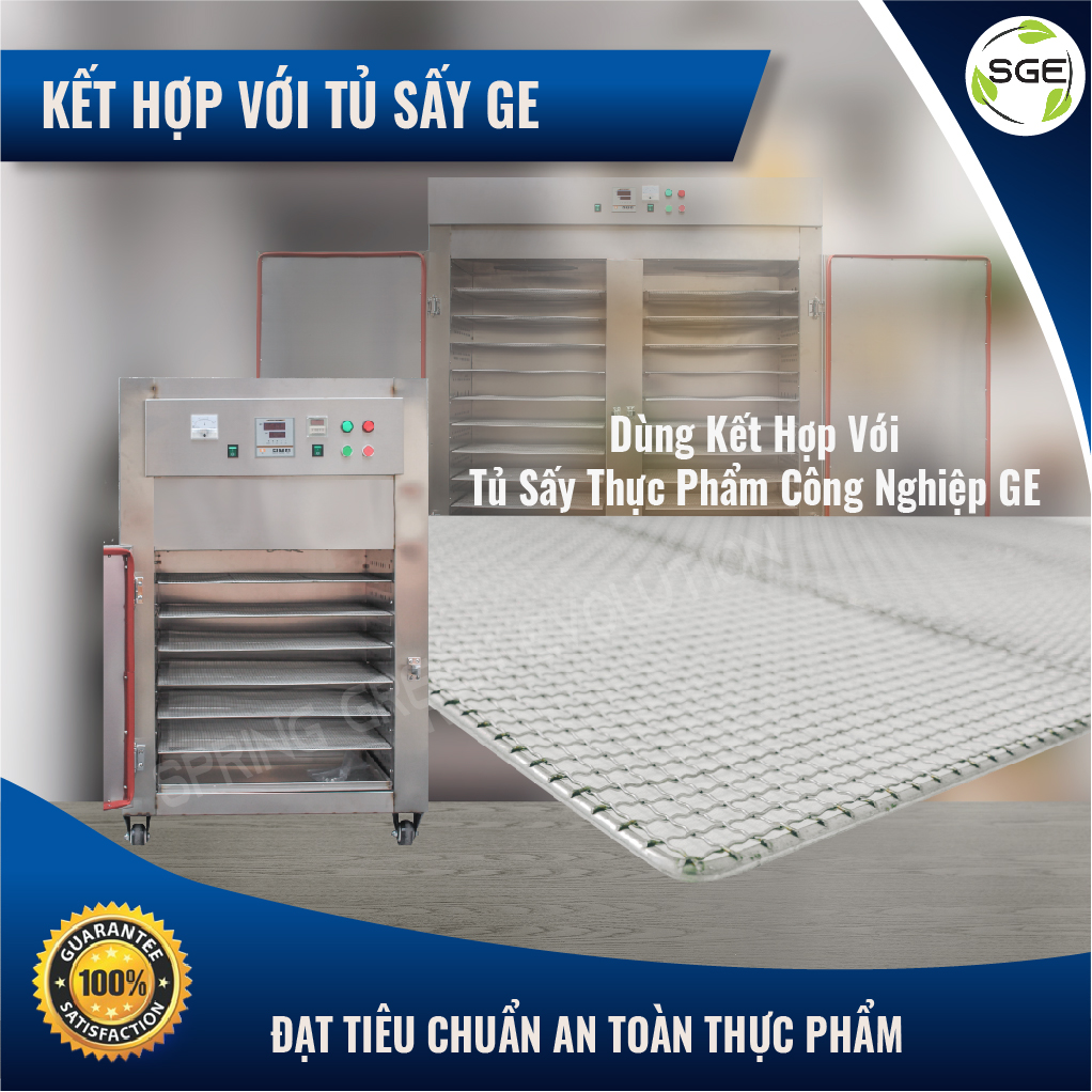 Khay Lưới Vuông Tủ Sấy Thực Phẩm GE Kích Thước 55x55cm. Làm Từ Thép Không Rỉ Cao Cấp. Nhập Khẩu Chính Hãng Thái Lan