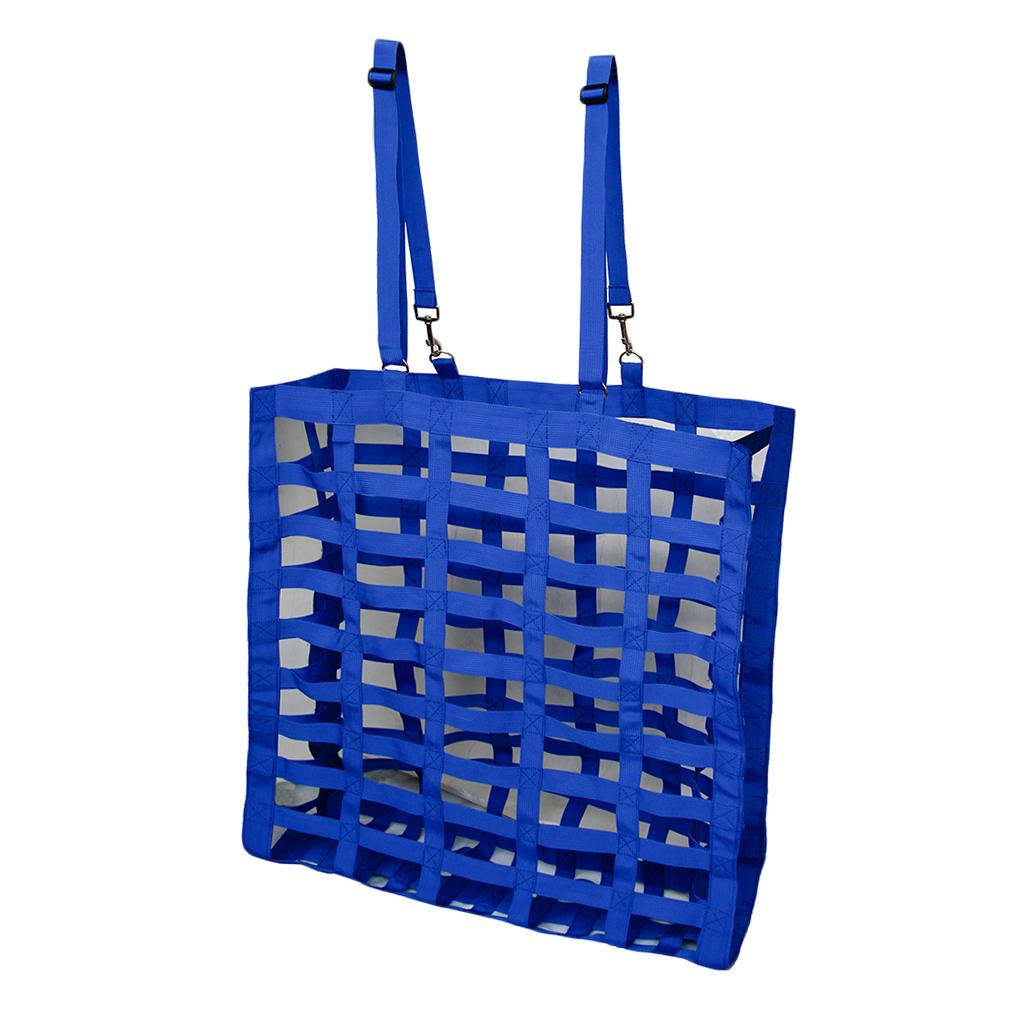 Pro Slow Feed Horse Hay Bag Easy-Feed Hay Net Tote Bag Storage Accessories Blue