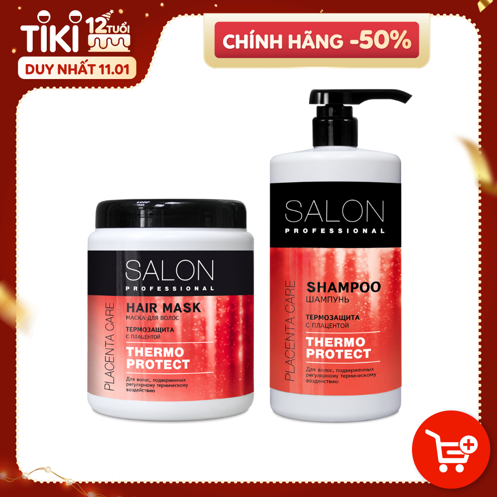 Bộ gội ủ Salon Professional bảo vệ tóc khỏi các tác động nhiệt của máy sấy, m.áy làm t.óc 2000ml