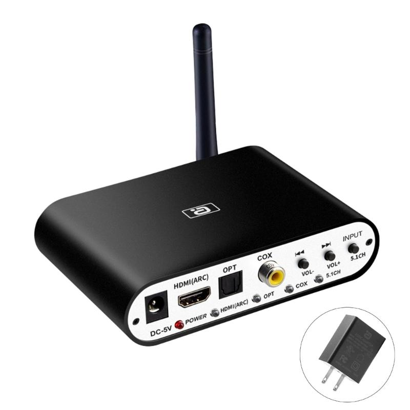 Bộ giải mã âm thanh 5.1 Bộ thu tương thích Bluetooth cho máy tính xách tay/Tai nghe Bộ chuyển đổi âm thanh DTS AC3 cho TV/Bộ khuếch đại/Loa