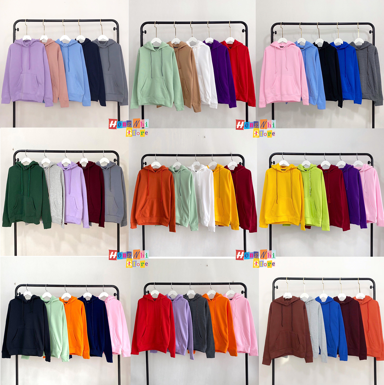 Áo Hoodie Trơn Màu Cam Cao Cấp Dáng Rộng Unisex Nam Nữ Mặc Được - MM