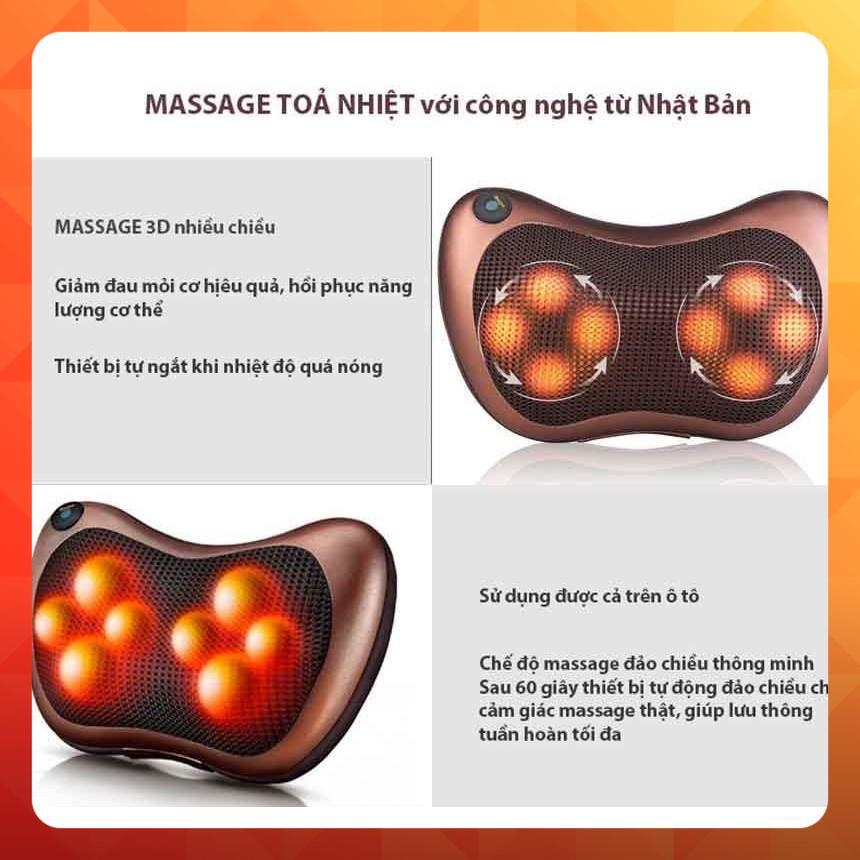 Gối Massage Hồng Ngoại Đa năng loại xịn TIỆN LỢI