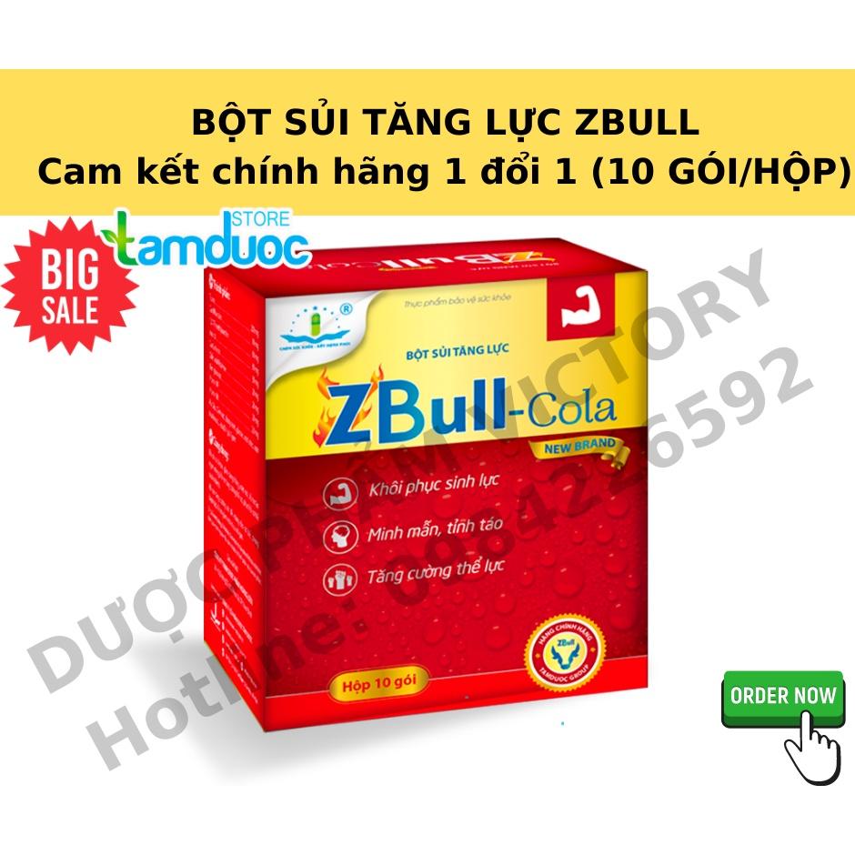 Bột sủi tăng lực ZBULL-cola hộp 10 gói