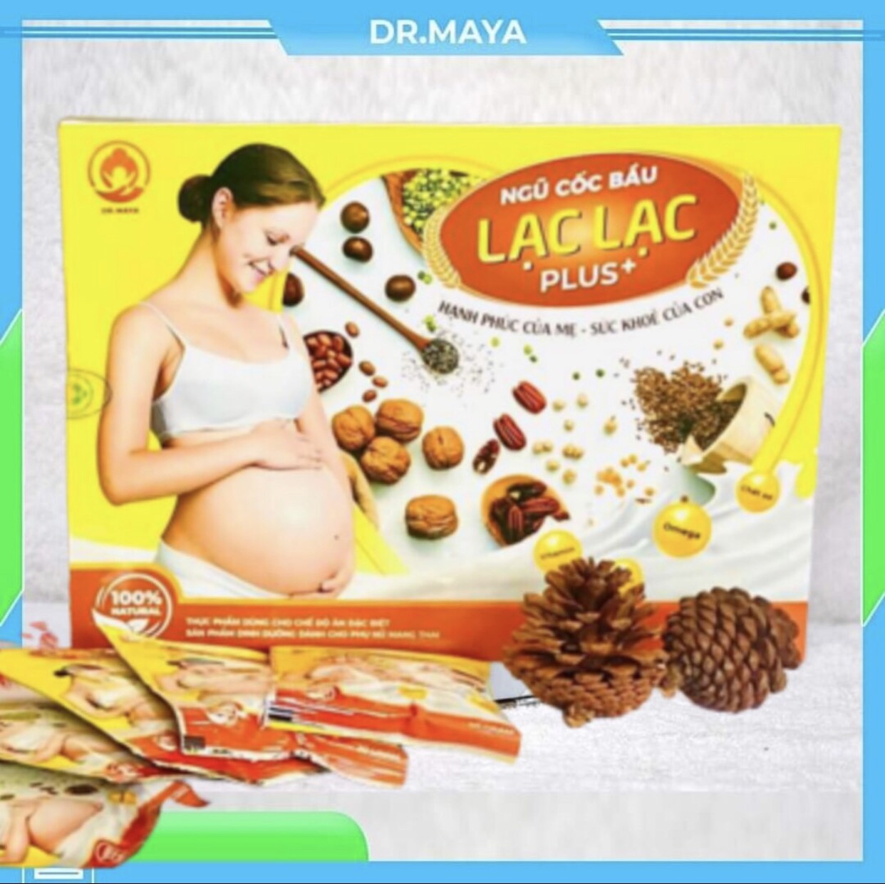 Ngũ cốc chuyên bầu Lạc Lạc plus hộp 30 gói/600gram- Tặng quà cho bé