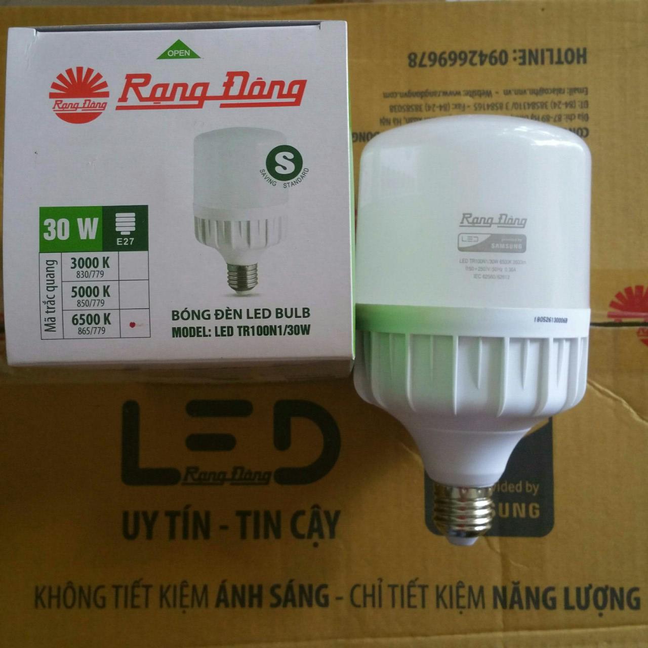 Bóng Đèn LED BULB Trụ Nhôm Đúc 30W Rạng Đông Model: TR100N1/30W.H