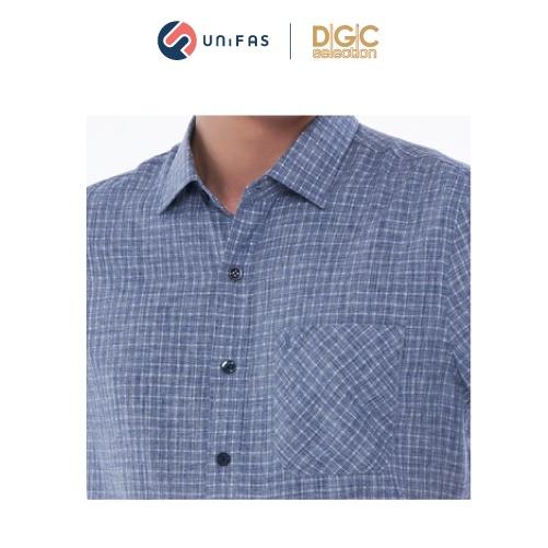 Áo sơ mi nam công sở ngắn tay DGC chất vải vỏ hàu kháng khuẩn, ngăn mùi, chống tia UV SASNCB13M