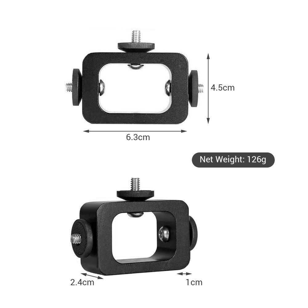 Chân đế mở rộng phát trực tiếp 3 điện thoại bằng hợp kim nhôm cao cấp, giá đỡ vít 1/4 inch