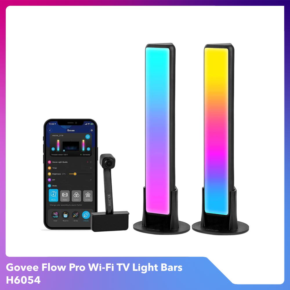 Thanh Đèn LED RGBIC để bàn Govee Flow Pro Light Bars H6054 | Tích hợp camera đổi màu theo màn hình PC, TV siêu nhạy