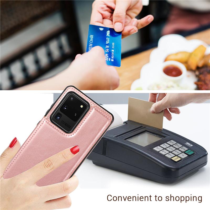 Bao da điện thoại có ngăn ví bảo vệ toàn diện cho Samsung Galaxy S7 Edge S8 Plus S9 Plus S10