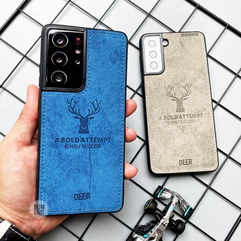 Ốp Lưng Vải Deer Cho Samsung Galaxy S22 Ultra / S22 Plus / S21 Ultra / S21 Plus