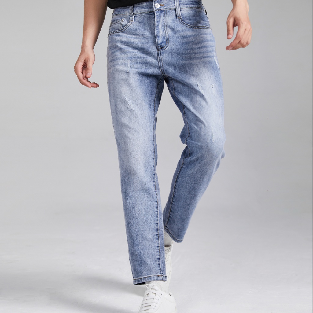 Quần jean nam slimfit thương hiệu 360 Boutique màu xanh denim - QJDOL324