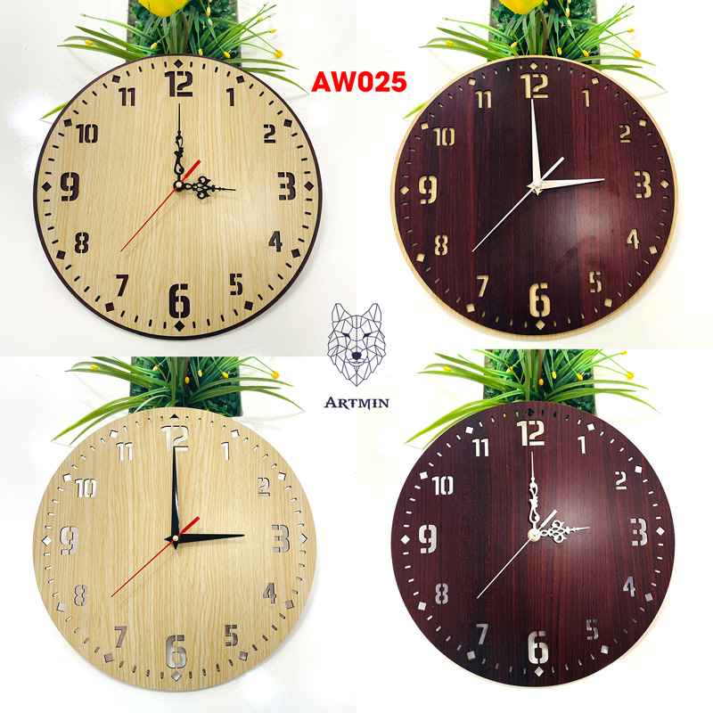 AW025 - Đồng Hồ Gỗ Treo Tường – Décor Trang Trí New Design