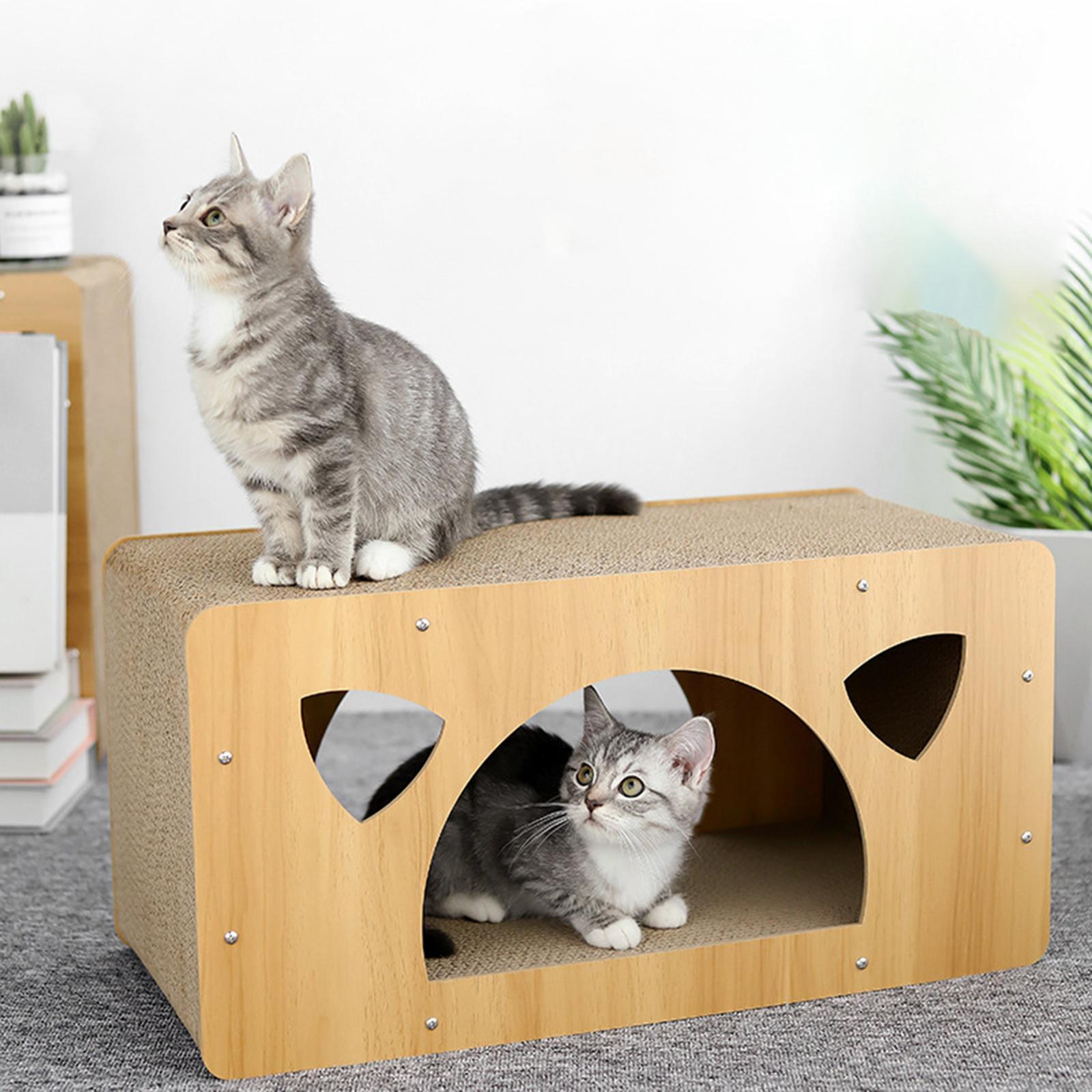 Cat Corrugated House Scratching Bed Lounge Scratcher Cardboard for Kitty