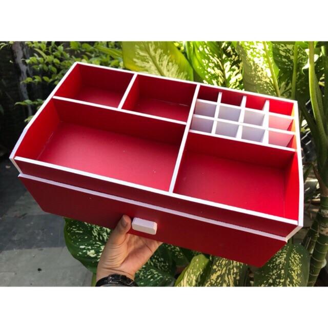 Kệ mỹ phẩm 1 ngăn đại 35cm màu đỏ