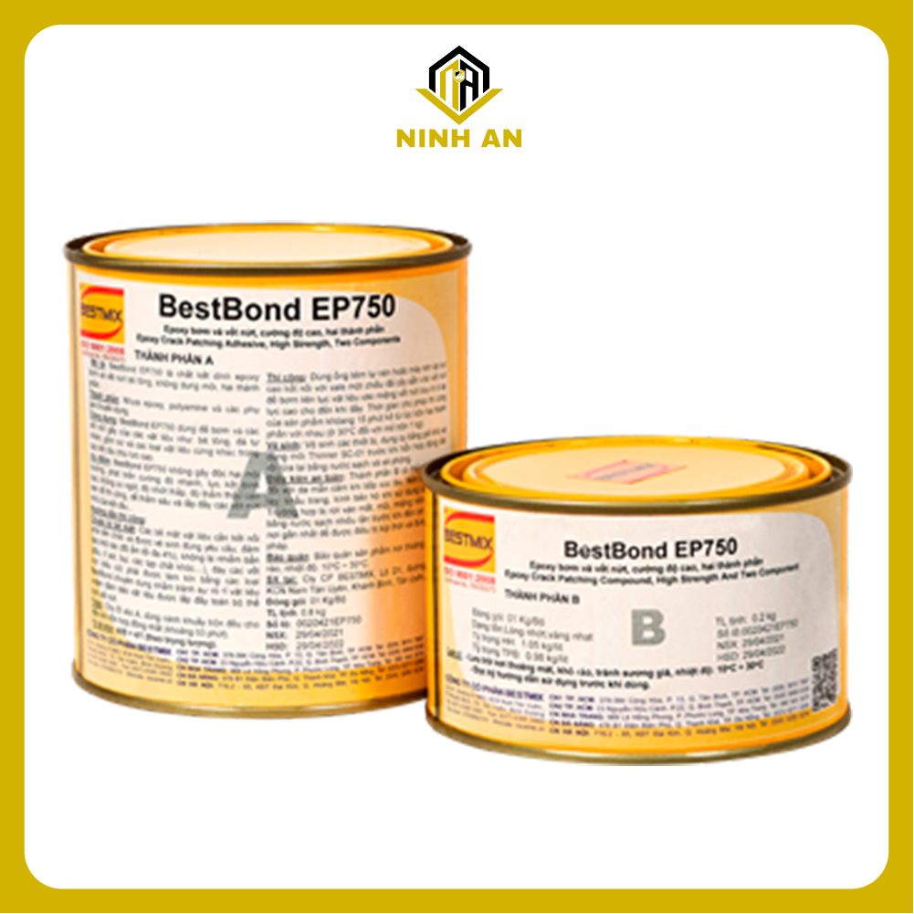 BestBond EP750 - Bộ 1kg - Epoxy bơm vá vết nứt bê tông, hai thành phần