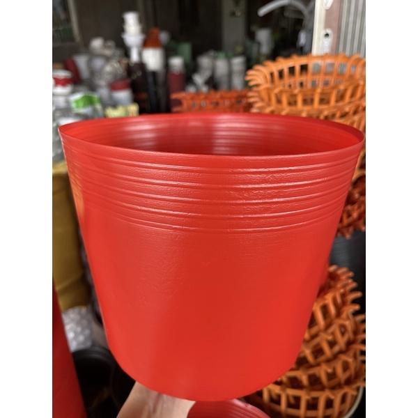 100 chậu nhựa đỏ c9 size 23x17 loại dày