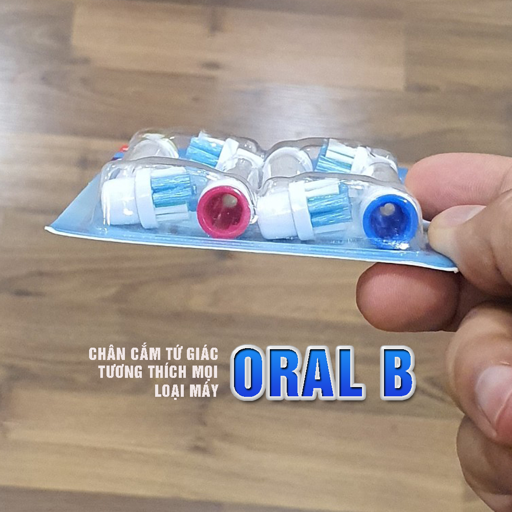 Cho máy Oral B Braun, bộ 4 Đầu Bàn Chải đánh răng điện thay thế MIHOCO EB17-P