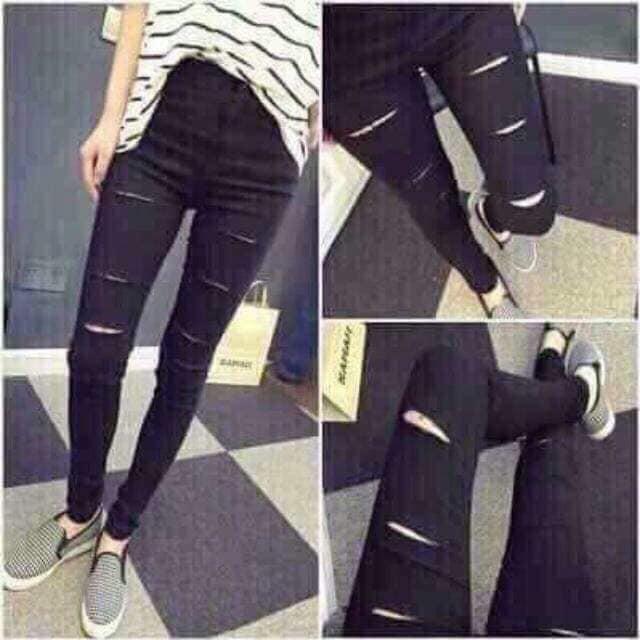 QUẦN KAKI NỮ RÁCH SIÊU CÁ TÍNH