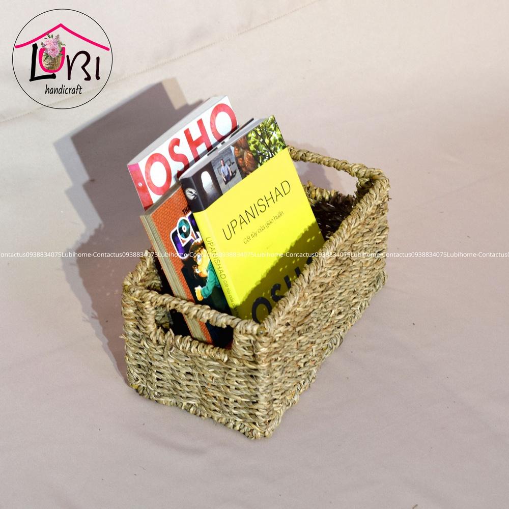 Lubihandicraft - Sọt cói đựng đồ hình chữ nhật - đơn giản, xinh xắn