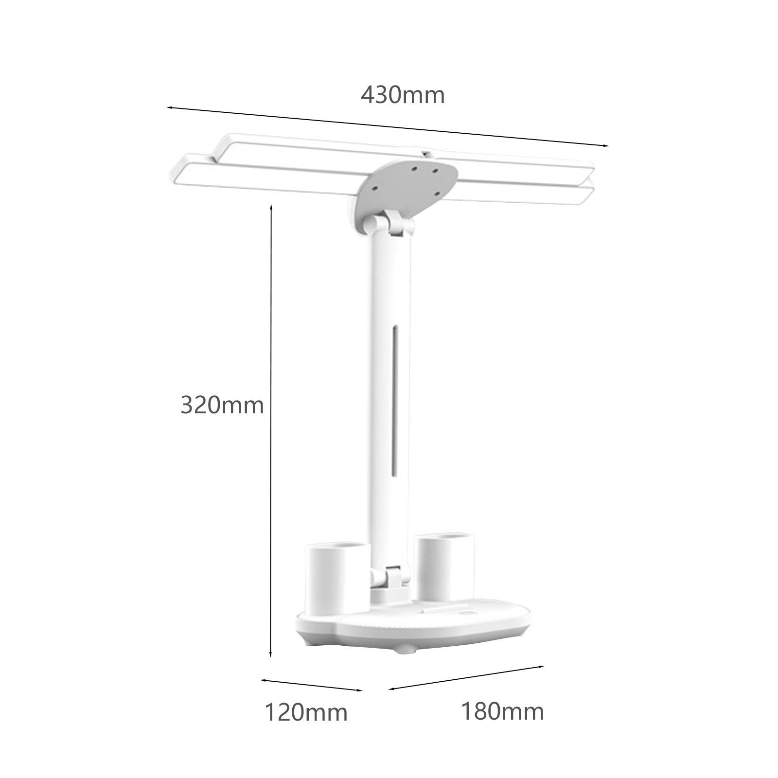 LED Desk Lamp Reading Lights 4 Head Eye Protection Folding Foldable Table Lamp Desktop Lamp for Crafts Reading Bedroom Office