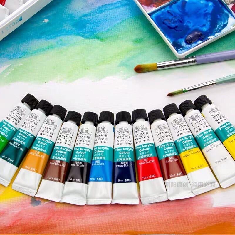 Set bột bản 12 màu - Winsor &amp; newton - Bột bản xịn 12 màu