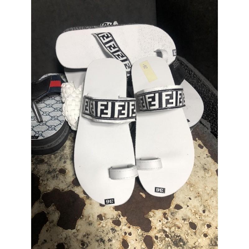 dép sỏ ngón nữ sandal đồng nai ( đế trắng quai FF đỏ không hậu ) size từ 35 nữ đến 39 nữ size khác nhắn tin để chọn thêm