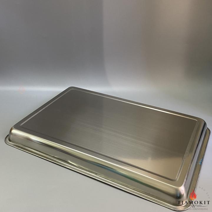 [Ảnh thật] Khay để đồ inox kích thước 40x60 sâu 5cm