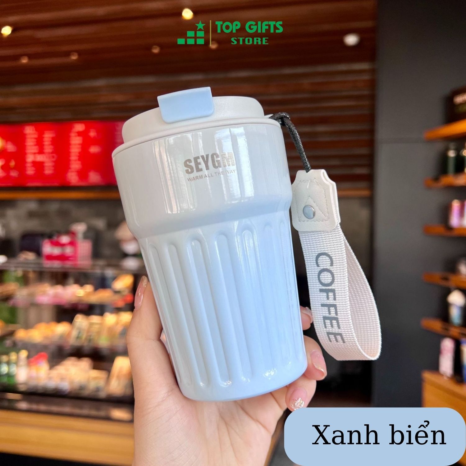 Ly giữ nhiệt khắc tên theo yêu cầu TOP092 dung tích 400ml 4 màu lựa chọn