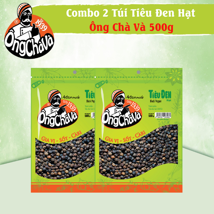 Combo 2 Túi Tiêu Đen Hạt Ông Chà Và 500g