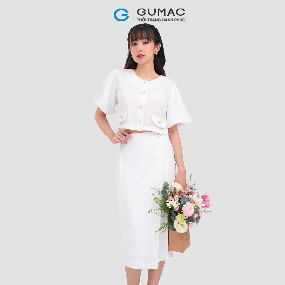 Chân váy đắp tà VC12037 thời trang GUMAC