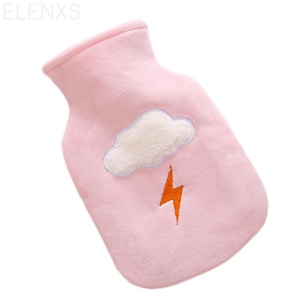 Cloud Warm Water Bag Thick Plush Hot Water Bottle Hand Warmer Large 500ML Student Portable Water-filled Heater ELEN